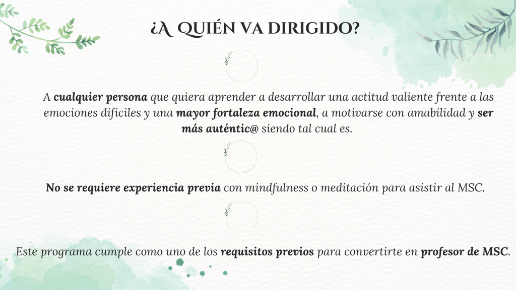 programa mindful self-compassion mindfulness y autocompasión para quién