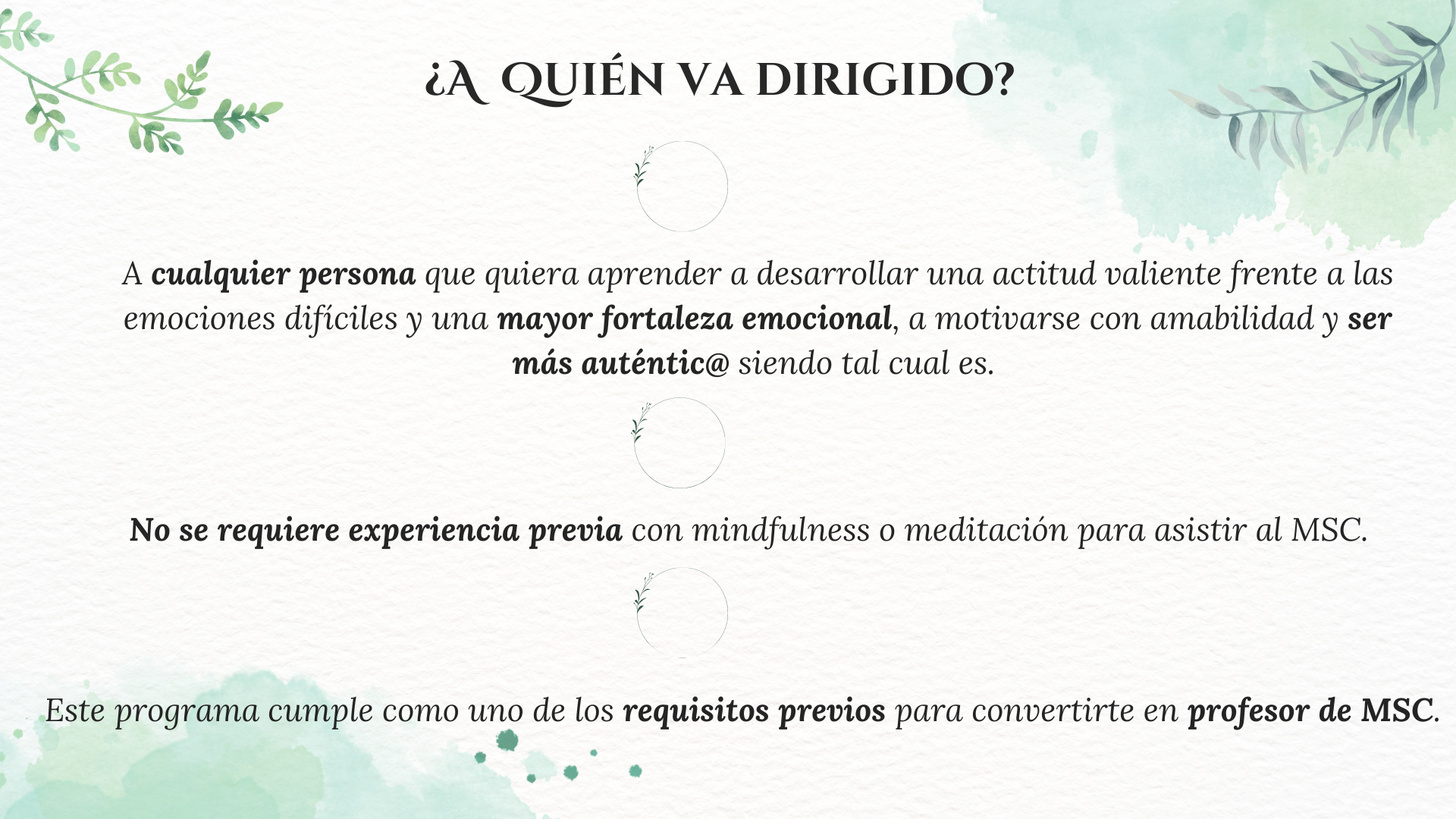 programa mindful self-compassion mindfulness y autocompasión a quién va dirigido