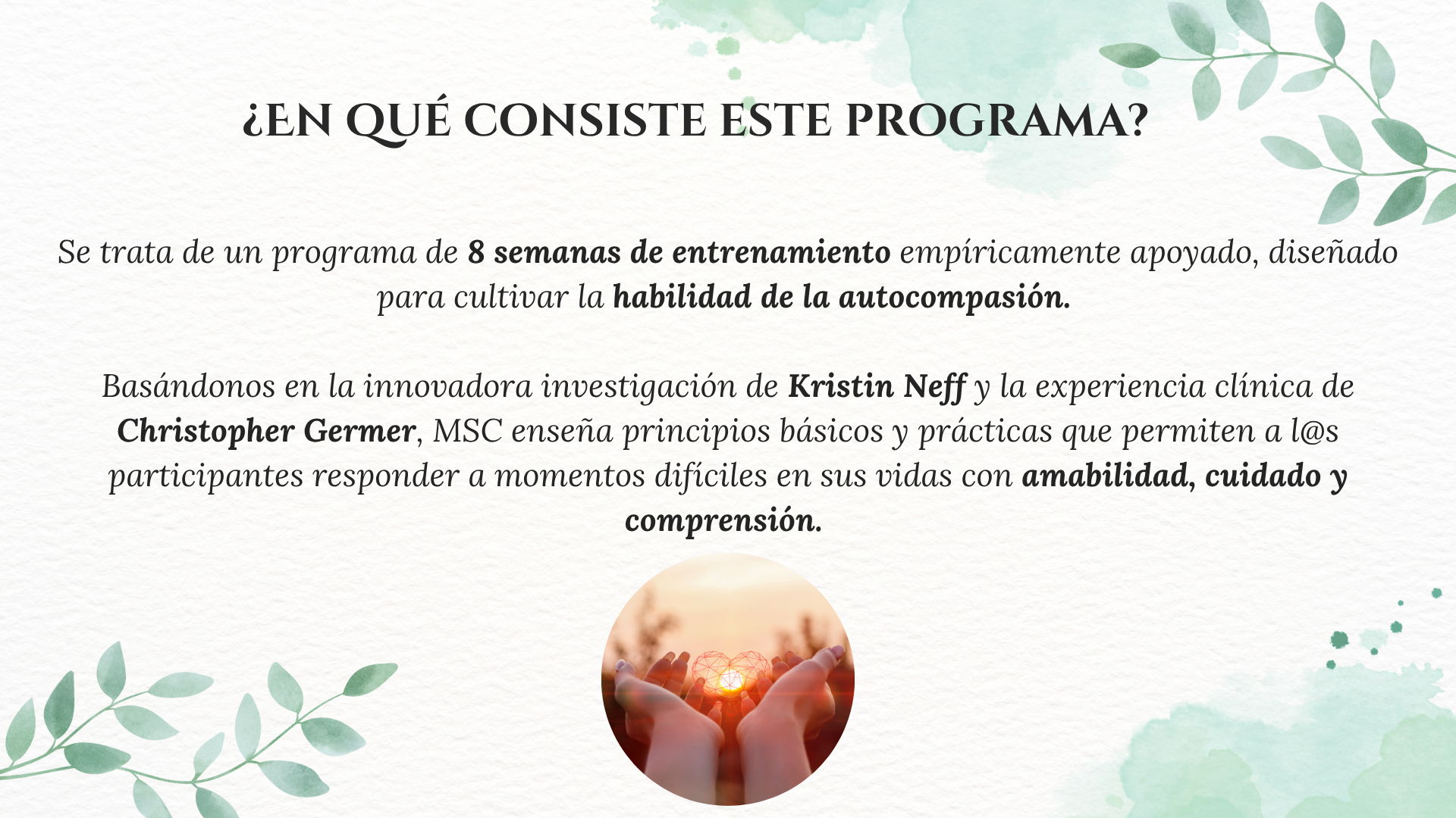 programa mindful self-compassion mindfulness y autocompasión en qué consiste